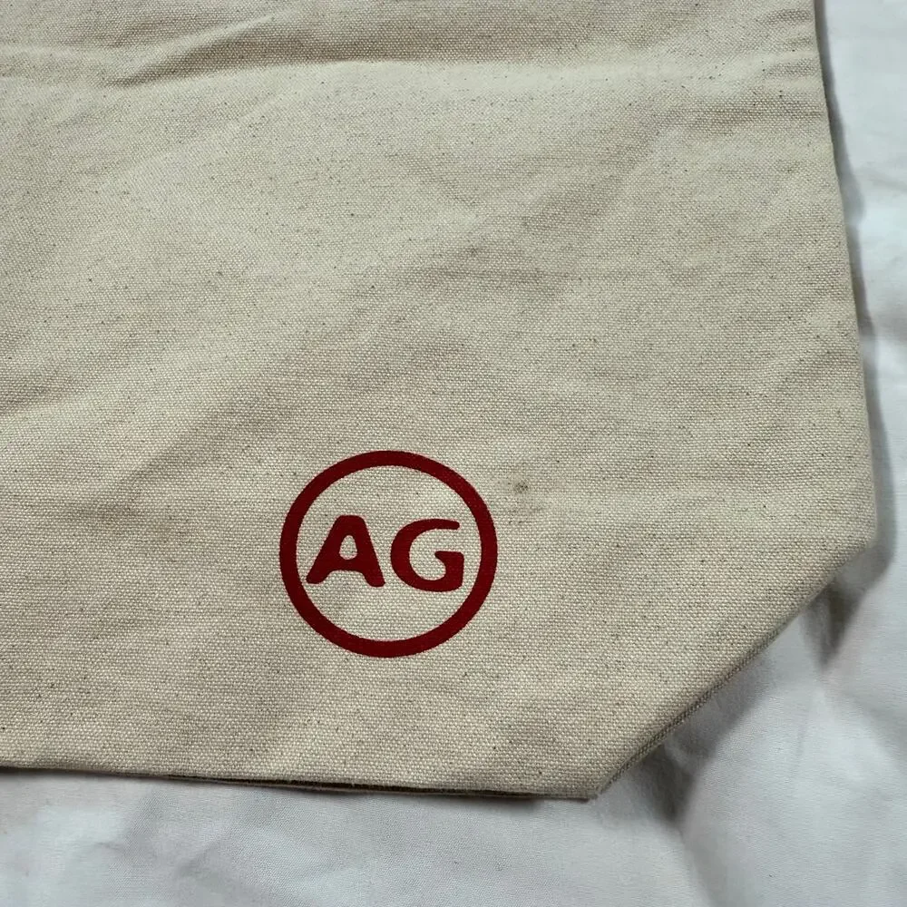 AG Adriano Goldschmied Cotton Canvas Tote Bag 18x15 Beige